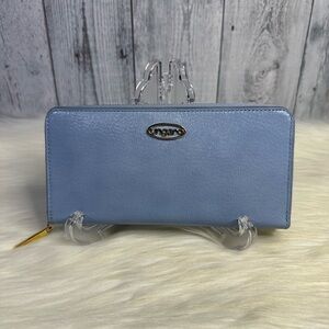 UNGARO continental zip wallet in blue